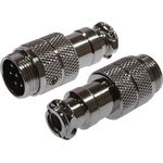 1-563-6, разъем MIC-16 6 контактов штекер металл на кабель