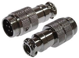 1-563-6, разъем MIC-16 6 контактов штекер металл на кабель