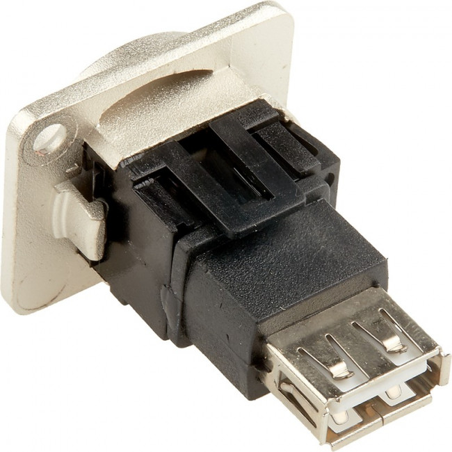 Straight, Panel Mount, Socket Type A 2.0 USB Connector Straight, Panel Mount, Socket Type A 2.0 USB Connector