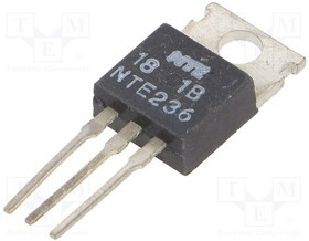 NTE236, Транзистор NPN, биполярный, RF, 25В, 6А, 20Вт, TO220, Pвых 16Вт