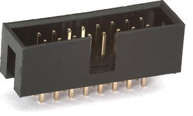 BH-16 (DS1013-16S) (IDC-16MS), Вилка на плату прямая 16pin 2.54мм