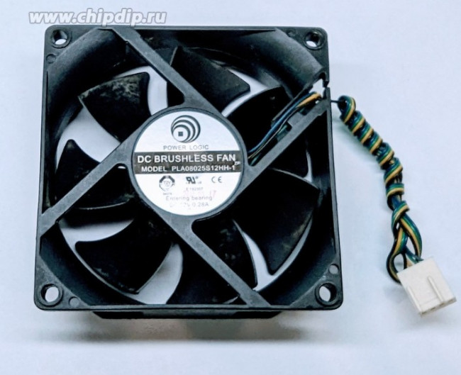 Вентилятор GlacialTech PLA08025S12HH-1-LV 80x25 4pin 12V 0.50A