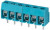 TB003-500-P06BE, Fixed Terminal Blocks Terminal block, screw type, 5.00 , horizontal, 6 poles, CUI Blue, Philip's head screw, PCB mount