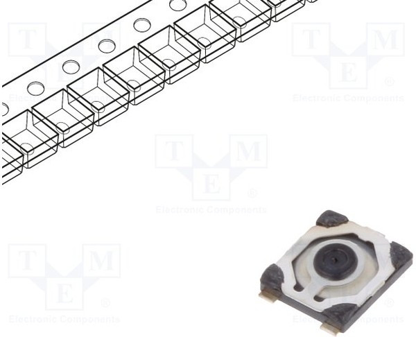 KMT211G HF LFS, Тактильная кнопка, нано-миниатюрный, KMT2 Series, Top Actuated, SMD (Поверхностный Монтаж)
