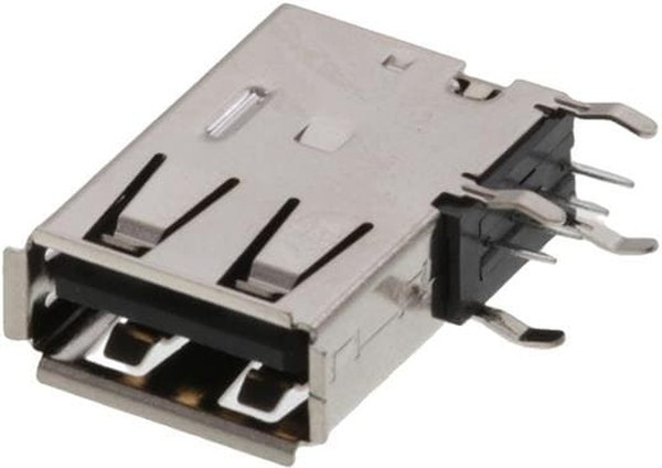 482040001, Разъем USB, Тип A, USB 2.0, розетка угловая, 4 контакта лоток