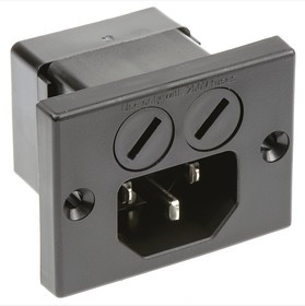 0040.5000.2, Разъем: питания AC, гнездо, "папа", 10А, 250ВAC, IEC 60320, 5х20мм
