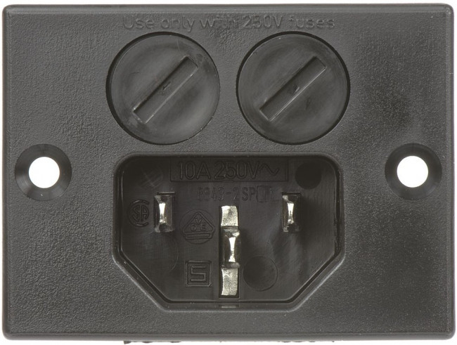 0040.5000.2, Разъем: питания AC, гнездо, "папа", 10А, 250ВAC, IEC 60320, 5х20мм