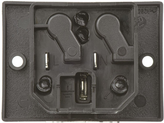 0040.5000.2, Разъем: питания AC, гнездо, "папа", 10А, 250ВAC, IEC 60320, 5х20мм