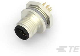 T4142012121-000, Разъем Кабеля, M12, Male, 12 Positions, Штырь на Печатную Плату, Прямой Монтаж в Па