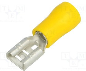 BM00391, Наконечник: плоский, 6,3мм, 0,8мм, "мама", 4-6мм2, обжим, на провод