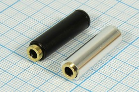 Гнездо Audio Jack стерео 3.5мм на кабель, 4-х контактное, металлический мини корпус; №687 S гн 3,5стерео\4C[Au]\каб\мет хвост[короткое]