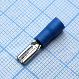 FDD1.25-110(5) Blue, наконечник кабельный ножевой (гнездо) с изоляцией 0.5х2.8мм, сеч. пров. 0.5-1.5мм2
