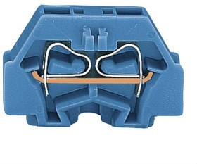 2-wire terminal, spring-clamp connection, 0.08-1.5 mm², 1 pole, 18 A, 6 kV, blue, 260-304