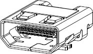 46765-0301, HDMI, Displayport & DVI Connectors .4MM MICROHDMI SMT REC T&R .38AULF 19P 46765-0301, HDMI, Displayport & DVI Connectors .4MM MICROHDMI SMT REC T&R .38AULF 19P