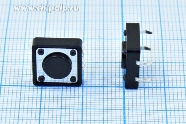 Тактовая кнопка, 12x12x 4.3, алгоритм работы NO, контакты 4PF, TS-2201