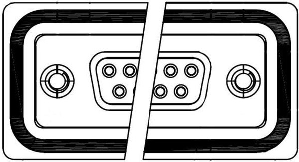 SDF-R15-213L461, SDF 15 Way Right Angle D-sub Connector Socket, 2.74mm Pitch, with 4-40 Boardlocks, Brackets
