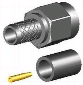 SMA-03F-TGG-RP, Разъем SMA, штекер RP, RG-58, обжим