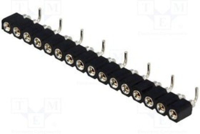 DS1002-01-1X16S13, Гнездо, IDC, "мама", PIN 16, прямой,цанговые контакты, 2,54мм, SMT