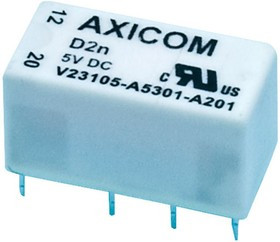 9-1393792-3, Signal Relay 5VDC 3A DPDT( (20.2mm 10mm 11mm)) THT