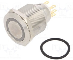 LAS1GQ25-11ZEB12VS, Переключатель: антивандальный, Пол: 2, SPDT, 3A/220ВAC, 5A/24ВDC