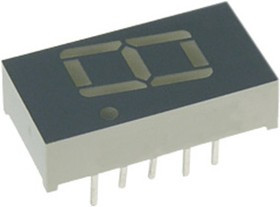 SA04-12SURKWA, светодиодный индикатор красный 10.16мм 1x7 80мКд