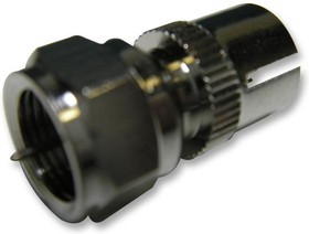 MC002857, РЧ/Коаксиальный адаптер, F, Штекер, PAL, Штекер, Прямой Переходник с Гайкой