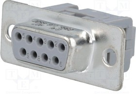 09661186500, Разъем D Sub, DB9, Standard, Гнездо, 9 контакт(-ов), DE, IDC / IDT
