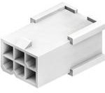 4282-3-06-D, Conn Housing PL 6 POS 4.2mm Crimp ST Cable Mount White Bag