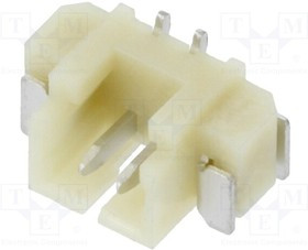 125SHA02TSSMT, Гнездо; провод-плата; "папа"; 1,25мм; PIN: 2; SMT; 125В; 1А; луженые