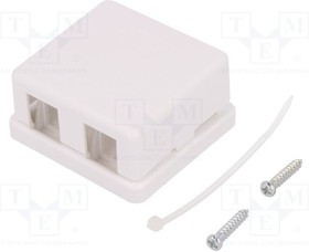 LOG-NK4036, Гнездо, корпус, Keystone, Цвет: белый, накладное, "мама"