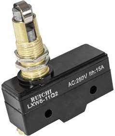 LXW5-11Q-2 15A/250VAC, Микропереключатель с поперечным роликовым толкателем LXW5-11Q-2, ON-(ON) 3P, 15 A, 250 В
