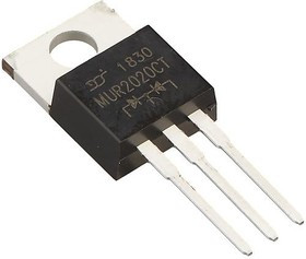 MUR2020CT, Диод ультрабыстрый, 2 х 10А, 200В [TO-220AB]