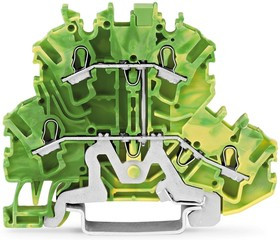 2002-2207, 2-уровн. клемма, 0,25 - 2,5 (4) мм2, желто-зелёная, PE