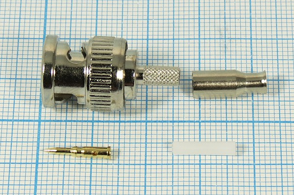 Разъем BNC вилка, RG174,обжимной Разъем BNC вилка, RG174,обжимной