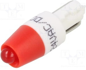 1511A35UR3, Индикат.лампа: LED; T5,W2x4,6d; красный; пластик; 24ВAC; 24ВDC