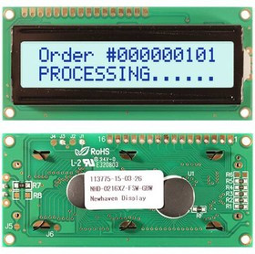 NHD-0216XZ-FSW-GBW, LCD Character Display Modules &amp; Accessories STN- GRAY Transfl 80.0 x 36.0