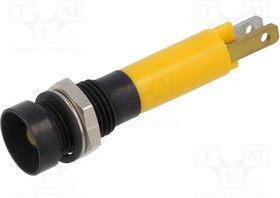 19051352, Индикат.лампа: LED; вогнутый; желтый; 24ВDC; O8мм; пластик