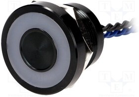 PS225P10Y21B12VL, Переключатель: пьезоэлектрический, Пол: 2, SPST-NO, 0,2A/24ВAC