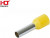 084-04-27, Наконечник-гильза Е6012 6мм² с изолированным фланцем жёлтый (уп./100 шт) HLT