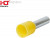 084-04-27, Наконечник-гильза Е6012 6мм² с изолированным фланцем жёлтый (уп./100 шт) HLT