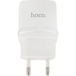 Блок питания (сетевой адаптер) HOCO C11 с 1 USB портом 1,0 A с microUSB кабелем белый