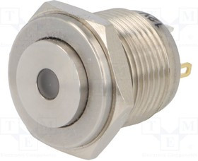 V16-10S-12W-S, Переключатель антивандальный, Положения 2, SPST-NO, 2A/36ВDC