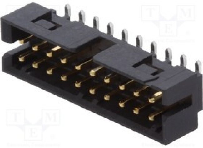 MX-87832-2021, Гнездо, провод-провод/плата, "папа", Milli-Grid, 2мм, PIN: 20, THT