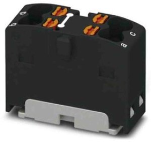 Distribution block, push-in connection, 0.14-2.5 mm², 4 pole, 17.5 A, 6 kV, black, 1046616 Distribution block, push-in connection, 0.14-2.5 mm², 4 pole, 17.5 A, 6 kV, black, 1046616