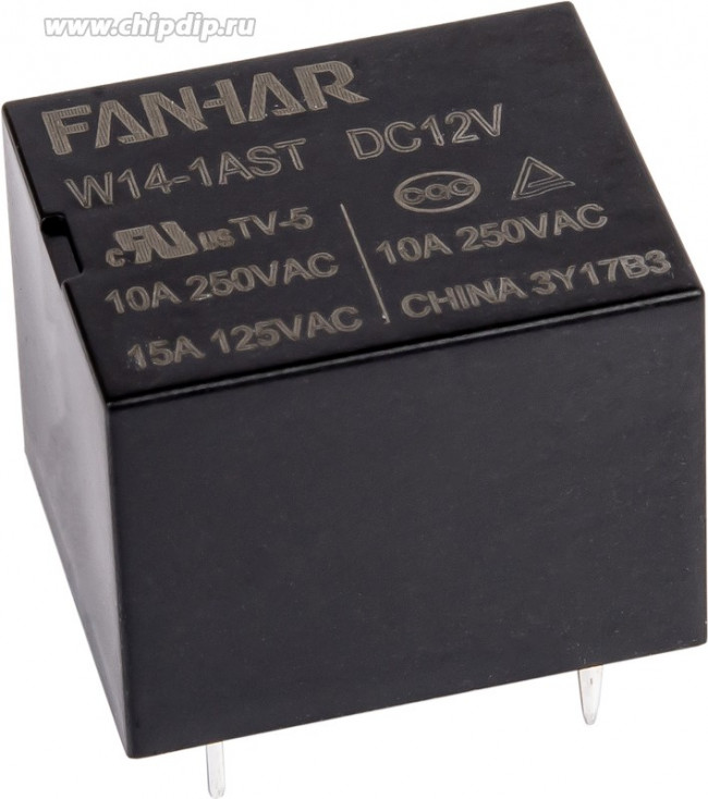 W14-1AST-DC12V, Реле 1зам. 12VDC 10A/250VAC