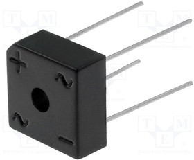 KBPC106-YAN, Диодный мост: однофазный, Urmax: 600В, If: 2А, Ifsm: 45А, квадратные