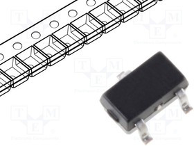 BC847CW-13-F, Trans GP BJT NPN 45V 0.1A 200mW 3-Pin SOT-323 T/R