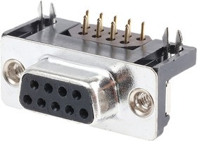 09 64 113 7802, Разъем D Sub, феррит, Filtered, Гнездо, 9 контакт(-ов), DE, Пайка
