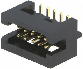 DS1031-14-10S8B, Гнездо, IDC, "папа", PIN 10, прямой, 1,27мм, SMT, gold flash