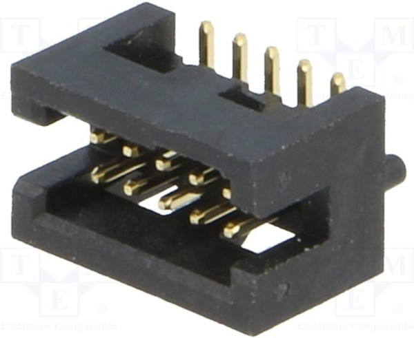 DS1031-14-10S8B, Гнездо, IDC, "папа", PIN 10, прямой, 1,27мм, SMT, gold flash